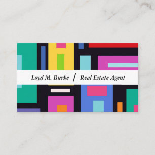 Dynamic and colourful abstract business card