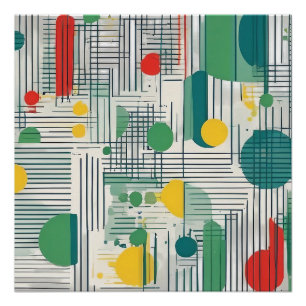 Dynamic and modern geometric design poster