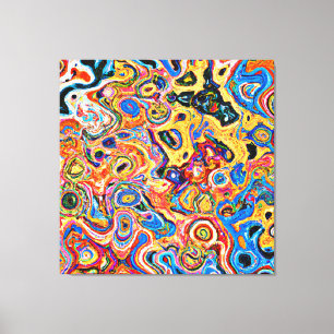Dynamic and Vibrant Abstract Pattern Canvas Print