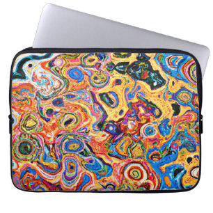 Dynamic and Vibrant Abstract Pattern Laptop Sleeve