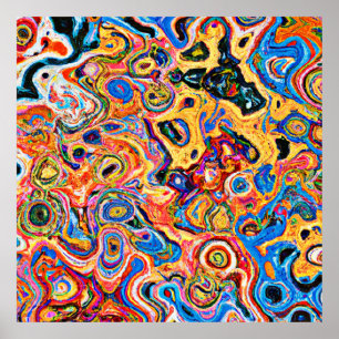 Dynamic and Vibrant Abstract Pattern Poster