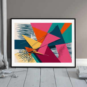 Dynamic Angles & Colour Burst Poster
