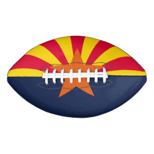 Dynamic Arizona State Flag Graphic on a American Football