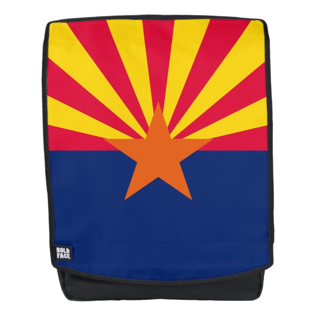 Dynamic Arizona State Flag Graphic on a Backpack (Front)