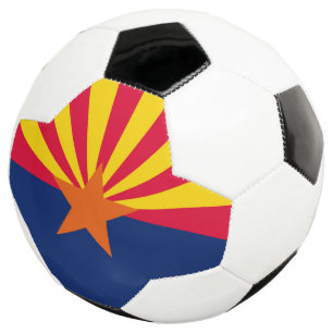 Dynamic Arizona State Flag Graphic on a Football