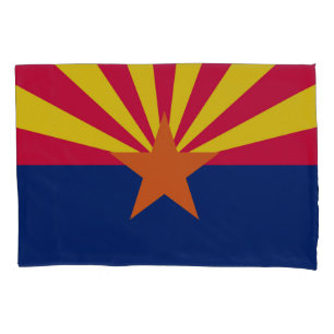 Dynamic Arizona State Flag Graphic on a Pillowcase