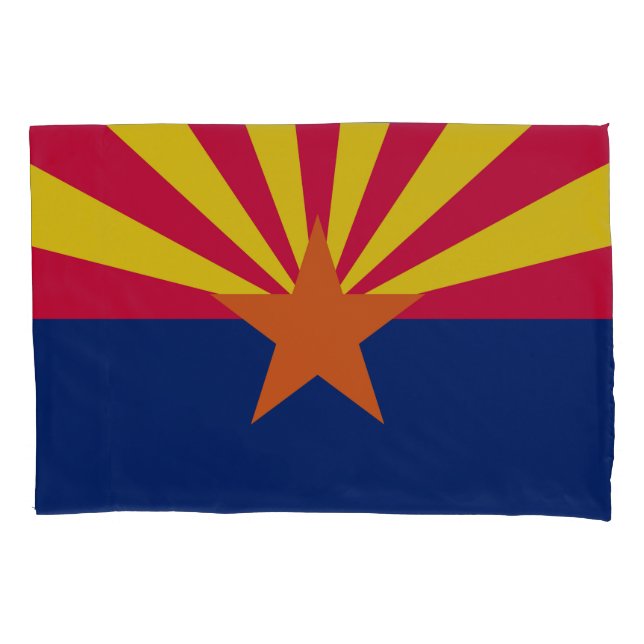 Dynamic Arizona State Flag Graphic on a Pillowcase (Front)