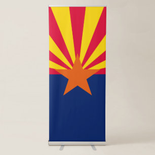 Dynamic Arizona State Flag Graphic on a Retractable Banner