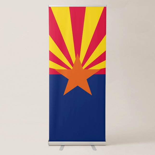 Dynamic Arizona State Flag Graphic on a Retractable Banner (Front)