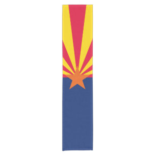 Dynamic Arizona State Flag Graphic on a Short Table Runner