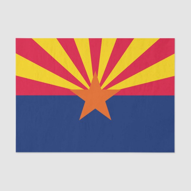 Dynamic Arizona State Flag Graphic on a Tissue Paper (Front)