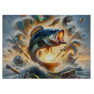 Dynamic Bass FishThe Great Fisherman Cutting Board