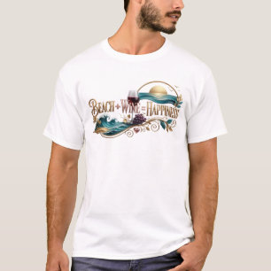 Dynamic BEACH WIN HAPPINESS Artwork Creation T-Shirt