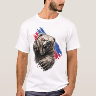 Dynamic Bear Paint Splash – Artistic Wildlife Desi T-Shirt
