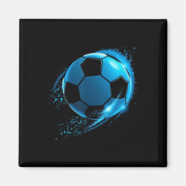 Dynamic Blue Soccer Ll  Magnet (Front)