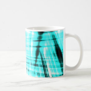 Dynamic blue streaked background coffee mug