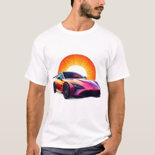 🏎️ Dynamic Brushstroke Sports Car Art Style T-Shirt