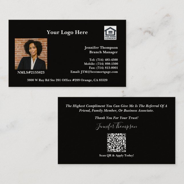 Dynamic Business Cards for Loan Officers  (Front/Back)