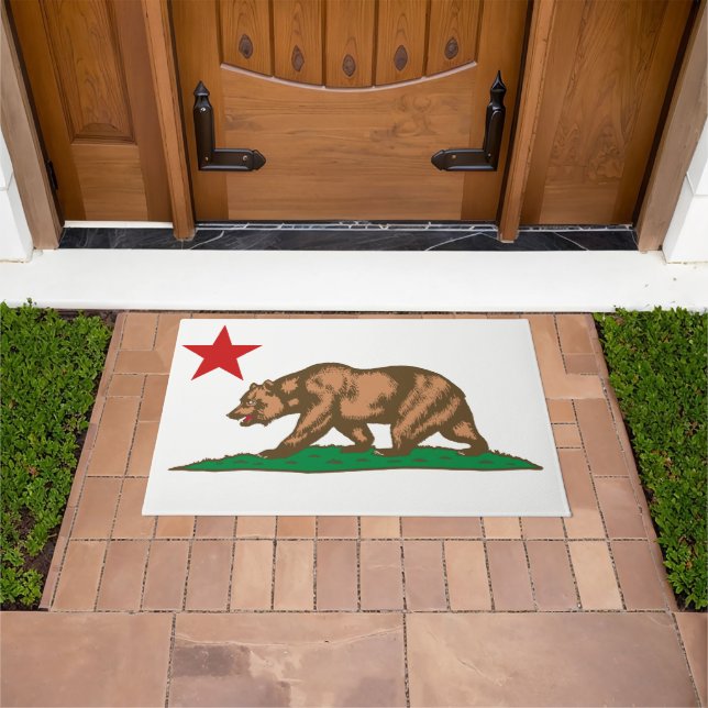 Dynamic California State Flag Graphic on a Doormat (Outdoor)