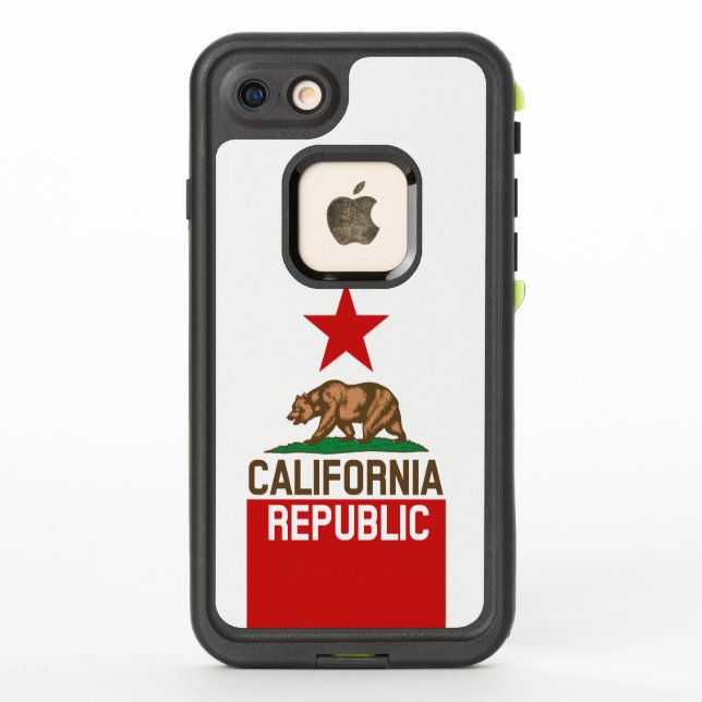Dynamic California State Flag Graphic on a LifeProof iPhone Case (Back)