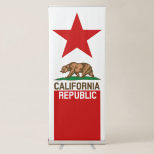 Dynamic California State Flag Graphic on a Retractable Banner
