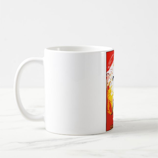 Dynamic Capoeira Modern Abstract Art from Brazil  Coffee Mug (Left)