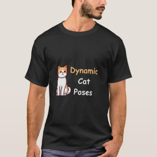 Dynamic Cat Poses | Cat Lover Minimalist Art T-Shirt