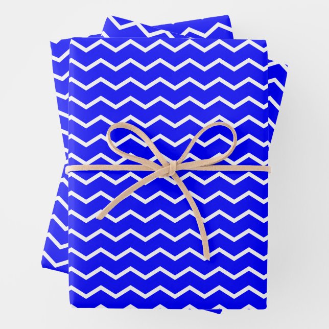 Dynamic Chevron Waves Pattern Wrapping Paper Sheet (In situ)