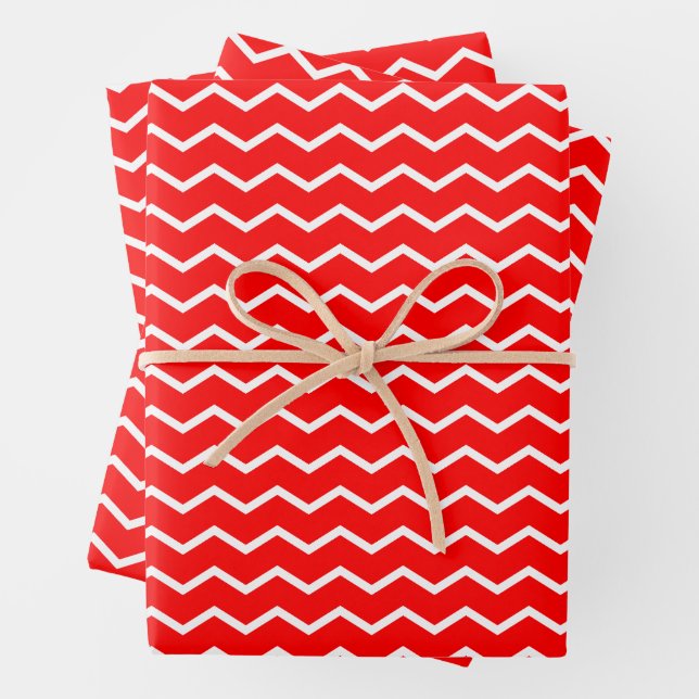 Dynamic Chevron Waves Pattern Wrapping Paper Sheet (In situ)