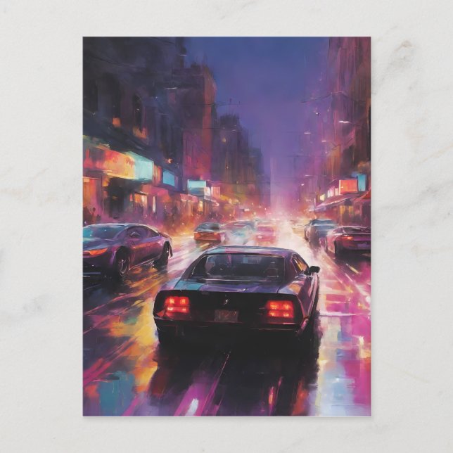 Dynamic Cityscape Racing  Postcard (Front)