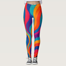 Dynamic Color Wave Leggings