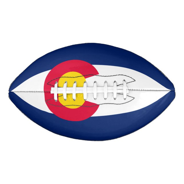 Dynamic Colorado State Flag Graphic on a American Football (Front)