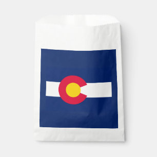 Dynamic Colorado State Flag Graphic on a Favour Bags