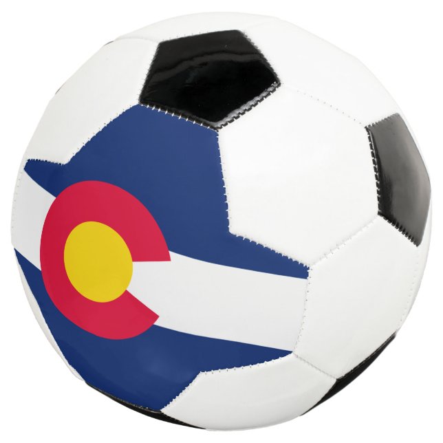 Dynamic Colorado State Flag Graphic on a Football (Three Quarter)