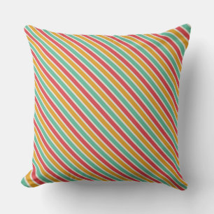 Dynamic Colour Combinations: Diagonal Stripe Cushion