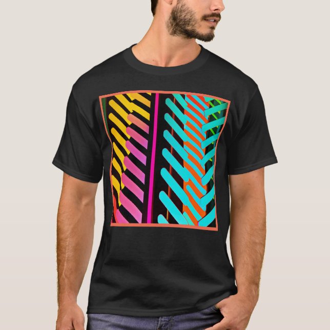 Dynamic Colour Fusion Pattern T-Shirt (Front)