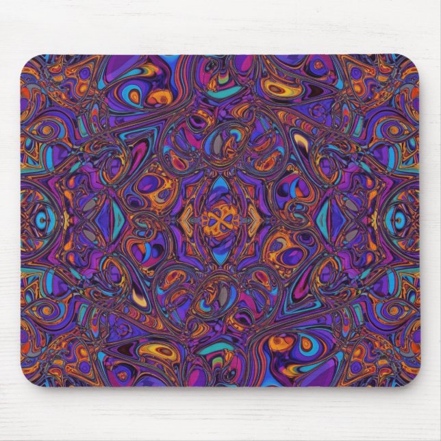 Dynamic Colour Gradient Abstract Mosaic Mouse Mat (Front)