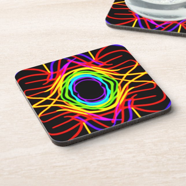 Dynamic Colour Pattern Coaster (Left Side)