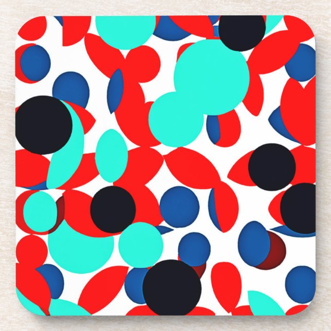Dynamic Colour Play Style Pattern Coaster (Front)