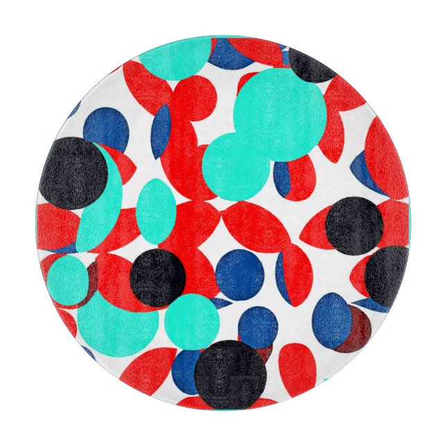 Dynamic Colour Play Style Pattern Cutting Board (Front)