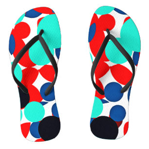 Dynamic Colour Play Style Pattern Flip Flops