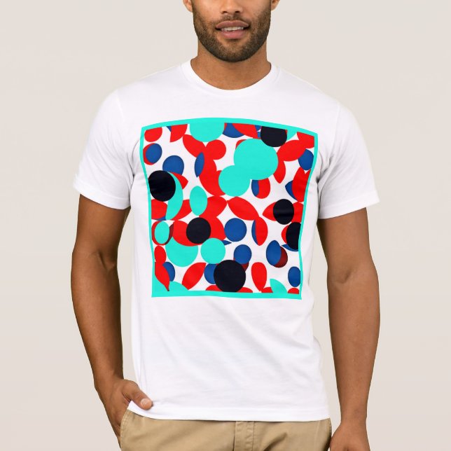 Dynamic Colour Play Style Pattern T-Shirt (Front)