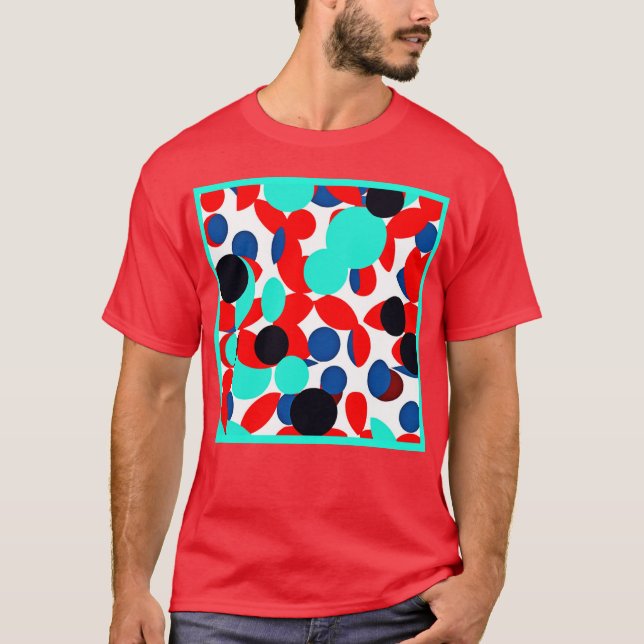 Dynamic Colour Play Style Pattern T-Shirt (Front)