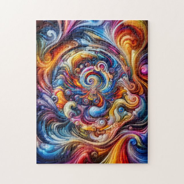 Dynamic Colour Vortex Jigsaw Puzzle (Vertical)