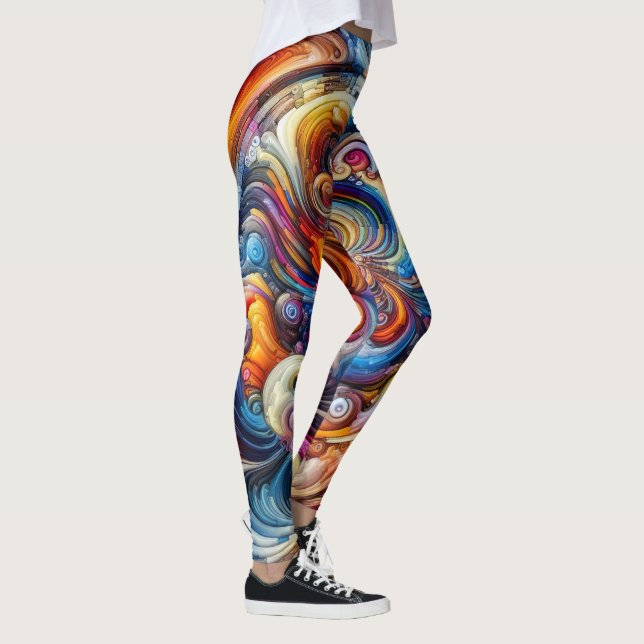 Dynamic Colour Vortex Leggings (Right)