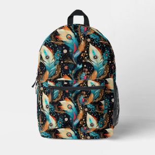 Dynamic Comet and Nebula Voyage Printed Backpack