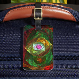 Dynamic Connections Abstract Art Address Luggage Tag