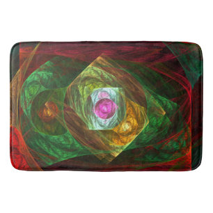 Dynamic Connections Abstract Art Bath Mat