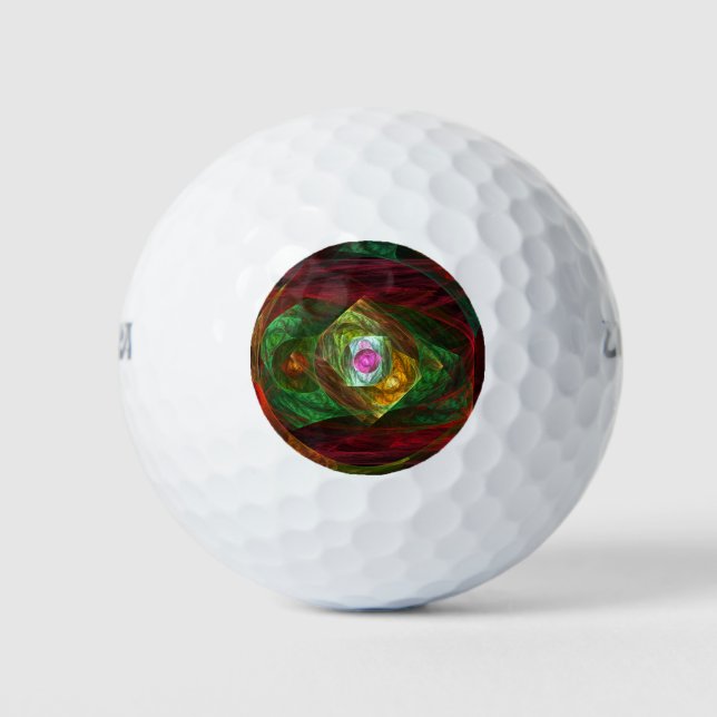 Dynamic Connections Abstract Art Golf Balls (Front)