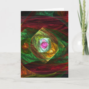 Dynamic Connections Abstract Art Greeting Card